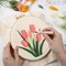 3-Set Flower Punch Needle Kit – Beginner-Friendly DIY Embroidery Set with Printed Patterns, Hoops, Yarn, Threader & Instructions for Adults